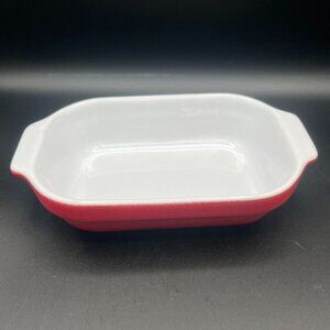 Vintage 1980s Emily Henry France #799 Stone Wear Enamel Red Casserole Dish
